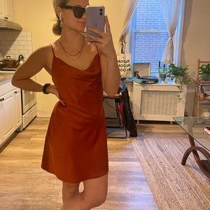 UO Mallory Cowl Neck Slip Dress